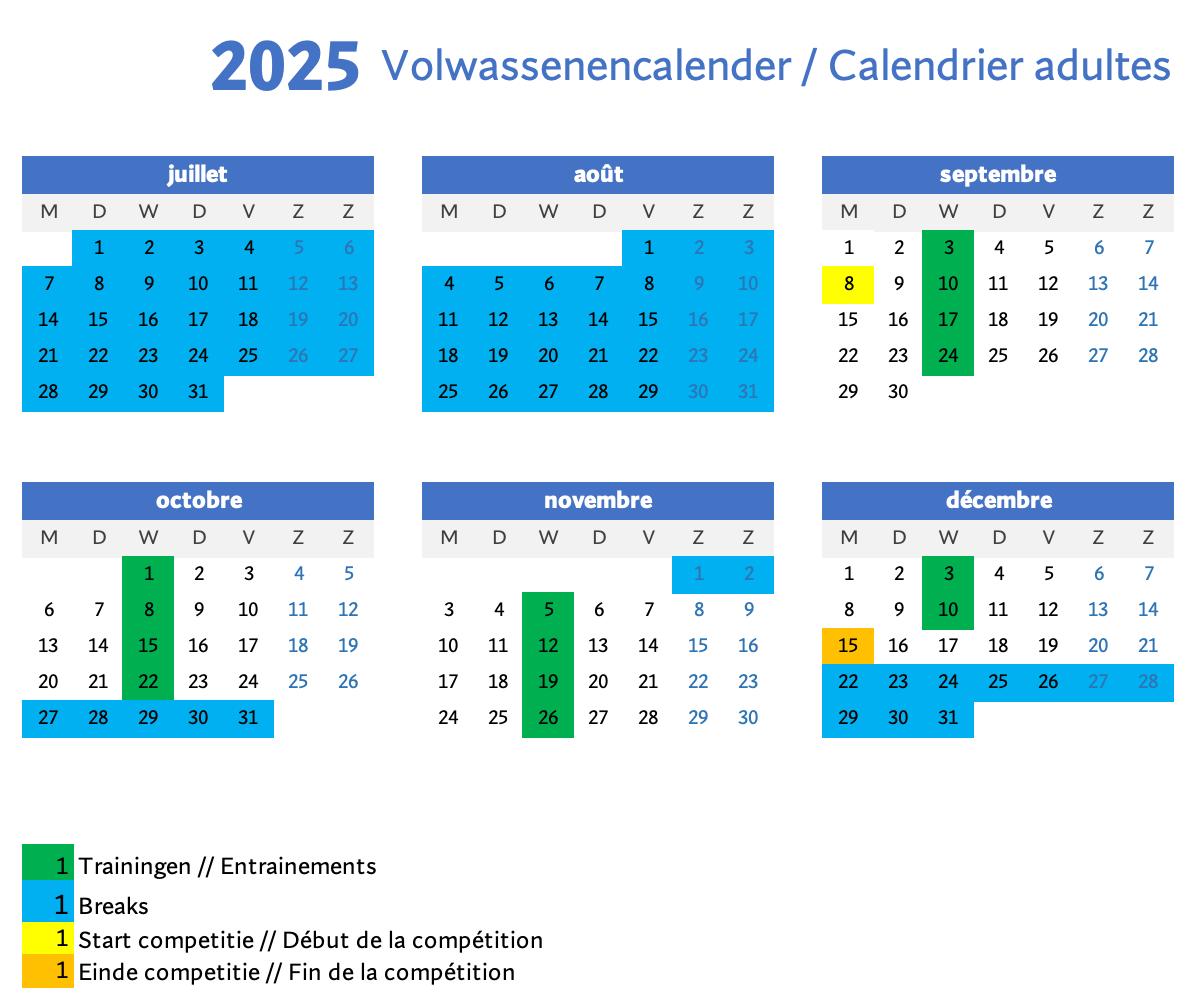 Volwassenenkalender 2025